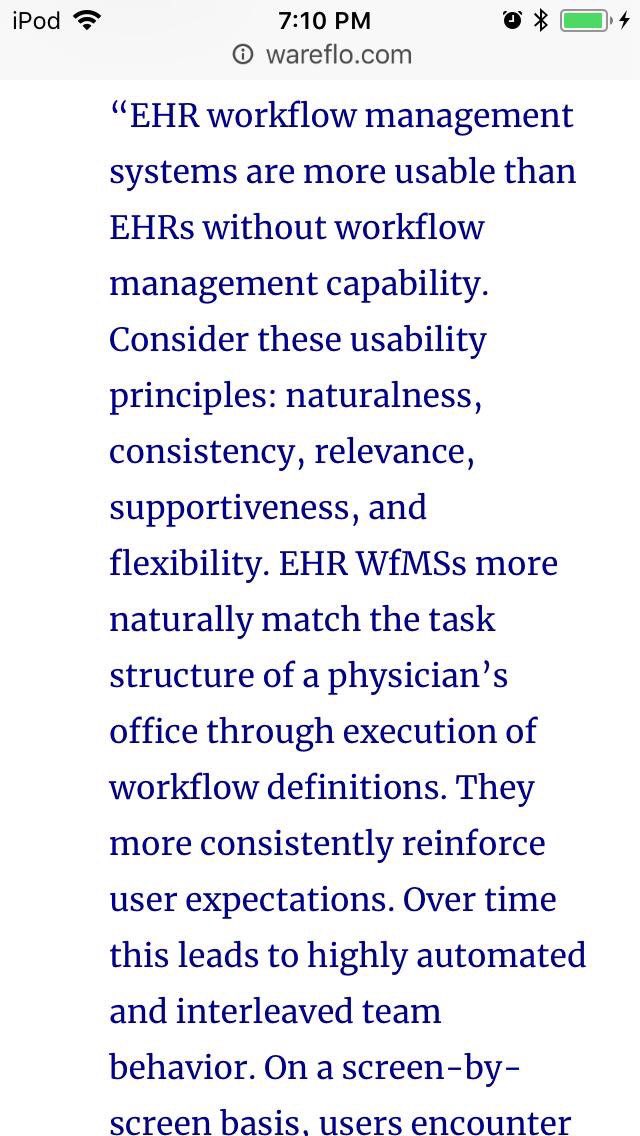 wareFLO's tweet image. What if your clinical software cannot be made to conform to your ideal workflow? What if the reason is not just specific missing features but due to fundamental limitations in software architecture? What if most or all EHRs shared that same architecture? #HIMSS20 #HIMSSworkflow