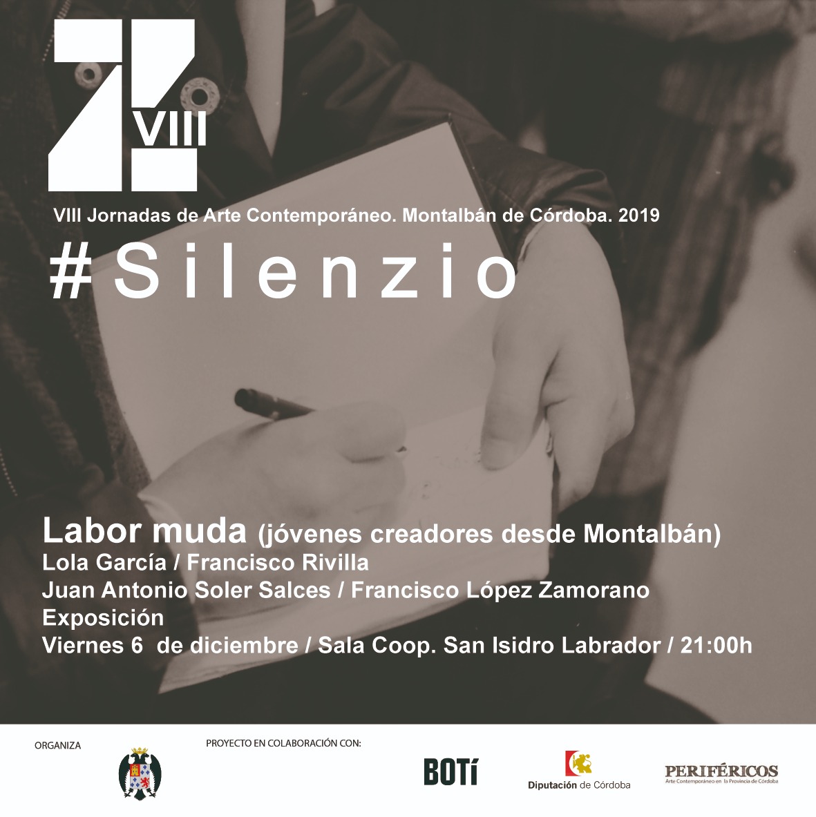 Labor muda (jóvenes creadores desde Montalbán). El próximo viernes 6 de diZiembre en #Z #SilenZio.