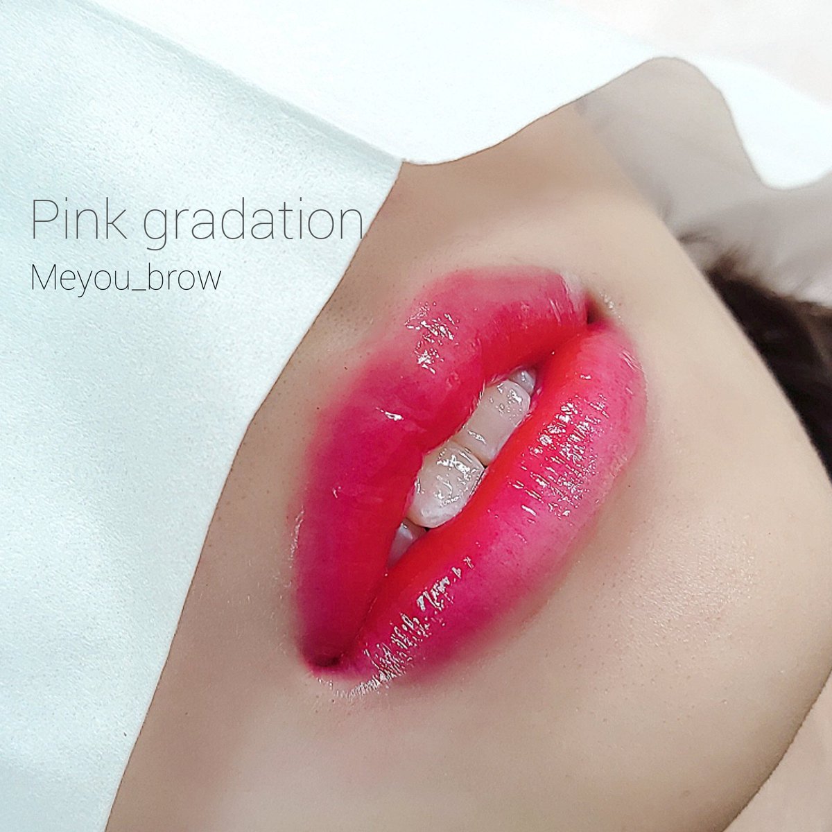 Meyou Brow Liptint Artmake Color ピンクグラデーション Meyou Browのリップアートメイクは フルリップとグラデリップの2種類の施術をご用意しております 特にグラデリップは当店独自の手法で院長が丁寧に施術しております 韓国アートメイク アート