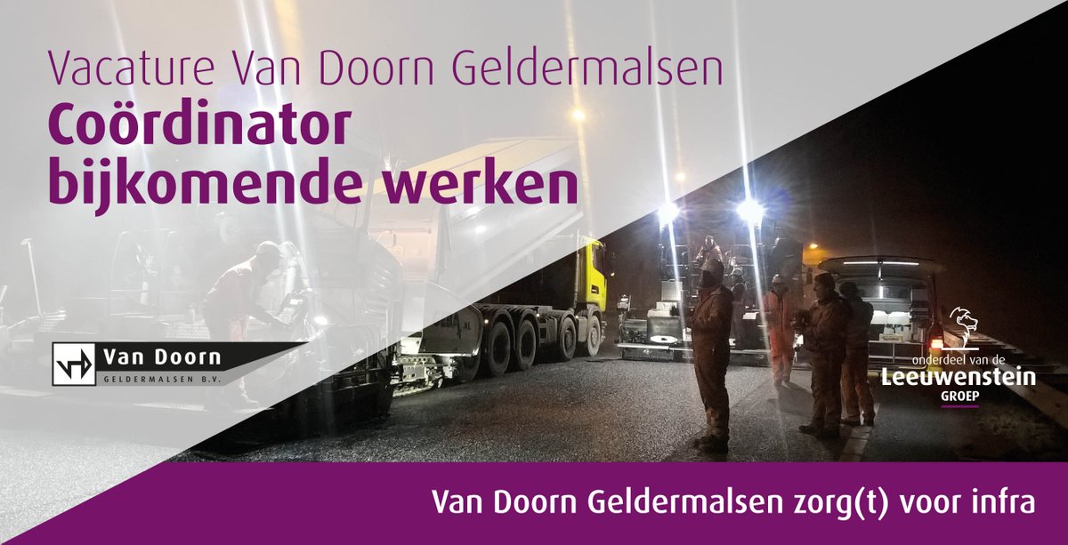#VACATURE Ben jij onze nieuwe #coördinator die areaalrisico’s binnen het project signaleert, voorstellen voor verbetering formuleert en zorgt voor ontwerp en realisatie van bijkomende werken? ow.ly/roow50xpb39