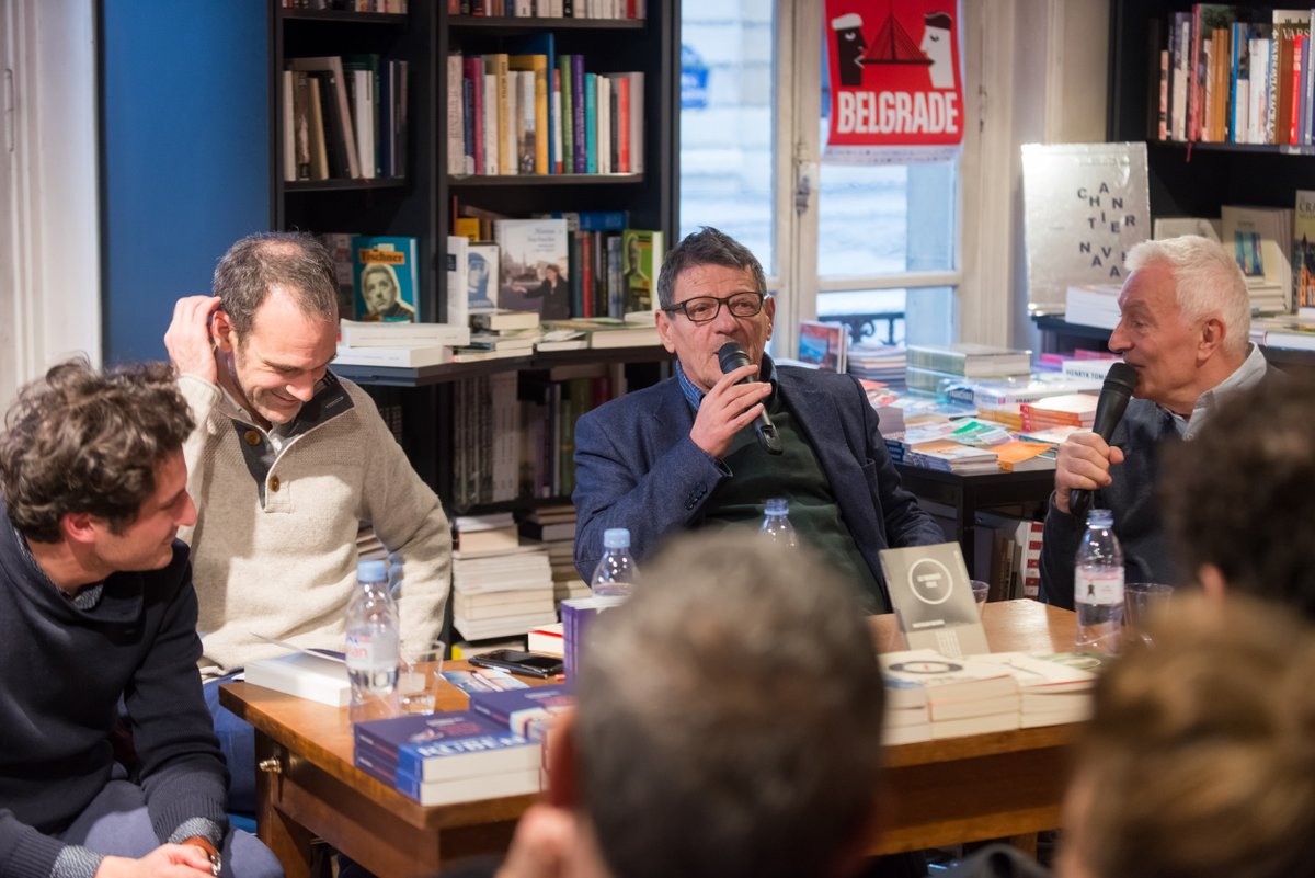 Dialogue à la Librairie Polonaise entre Svetislav Basara, (Le cœur de la terre" <a href="/noirsurblanc/">Guillaume Tell</a>, « Notabilia ») et Emmanuel Ruben (Sur la route du Danube, @EditionsRivages).

Animé par <a href="/GregLemenager/">Grégoire Leménager</a>, journaliste à @lobs.

#Unweekendalest2019  Photos : ©N.Krtolica