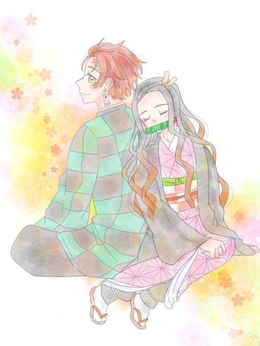 空乃さんがTwitterに投稿した竈門禰豆子(鬼滅の刃)のイラスト。