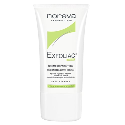 Specifically developed to restore skin dried out by medical acne treatments, our Exfoliac Reconstructive Cream (R229.95) soothes and intensively moisturises sensitive skin.