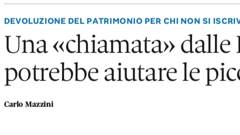Sul <a href="/Sole24ore/">IlSole24ORE</a> di oggi trovate una pagina completa sul futuro della #Riformaterzosettore con in corollario anche un mio articolo sulle #onlus ed il #runts quinonprofit.it/?p=6341