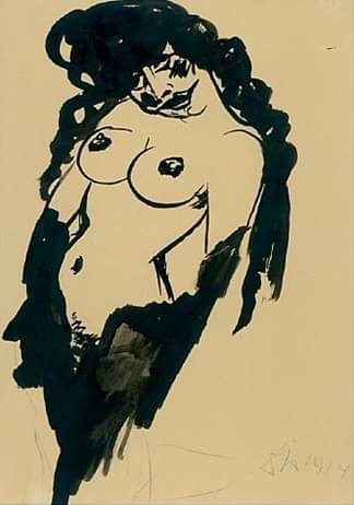 vintagerotica1's tweet photo. #Dec2 #birthday #OttoDix #German #painter #printmaker #artist #art #Halbakt #1914 https://t.co/xBxqL4aHlj