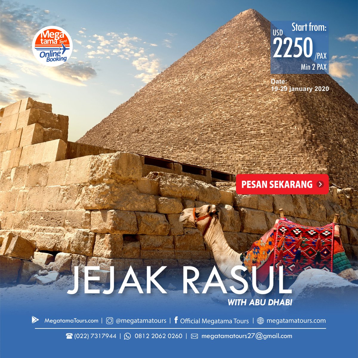 MegatamaTours's tweet photo. JEJAK RASUL WITH ABU DHABI
Keberangkatan: 19-29 Januari 2020
_________________
Untuk details &amp; reservasi hub : Megatamatours 0227317944/081321883989
_________________
BURUAN BOOKING! Kuota sangat terbatas! Jangan sampai kehabisan... https://t.co/QJNLrEhilp