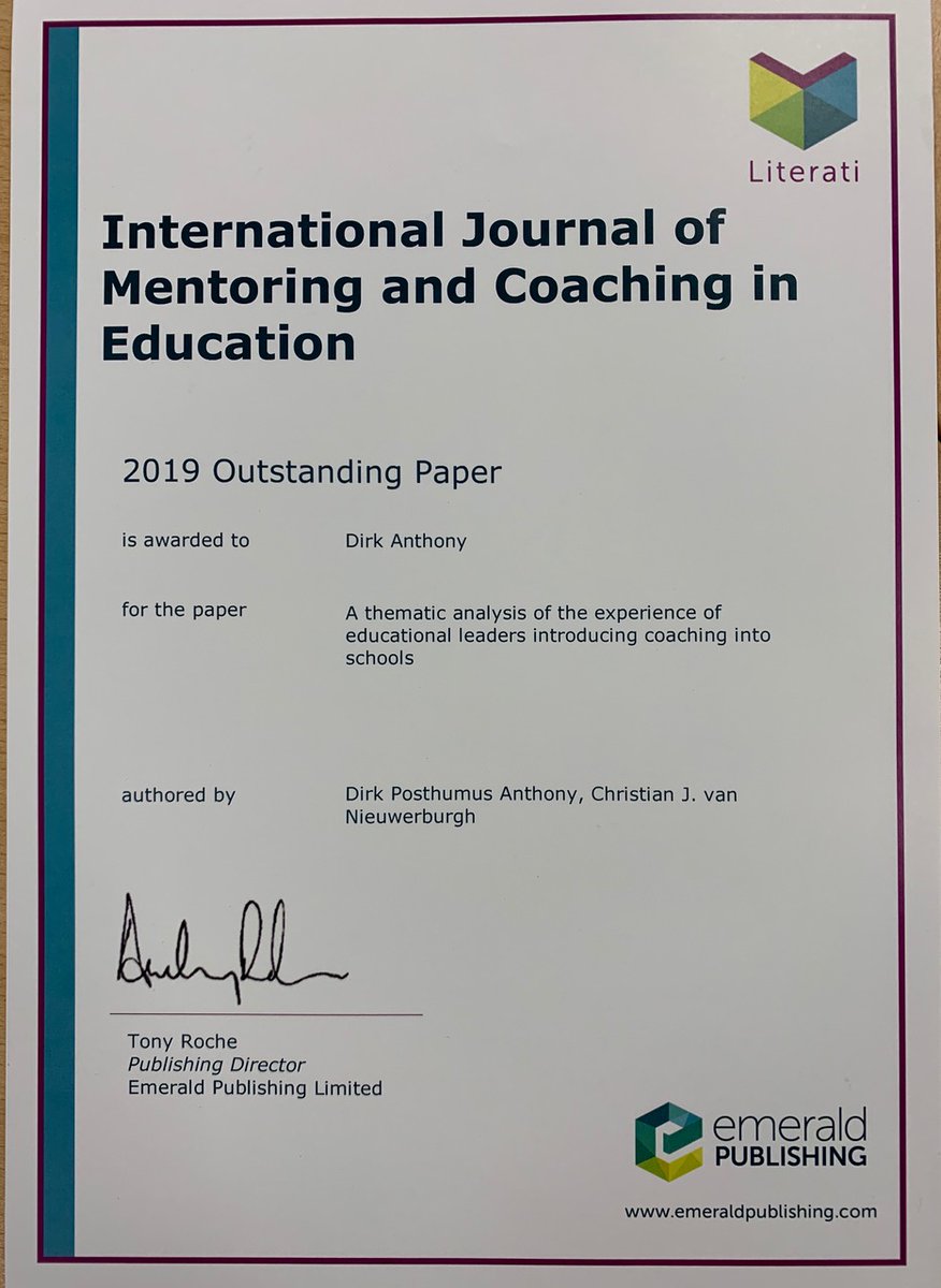 Arrived at <a href="/HenleyBSchool/">Henley Business School</a> to unexpected post... with thanks to the brilliant <a href="/ChristianvN/">C J van Nieuwerburgh</a> for coauthoring and support.