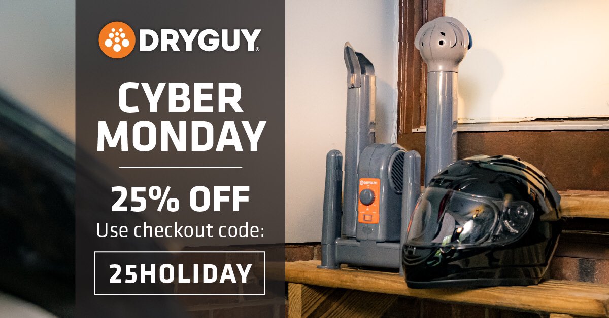Don’t miss out on this #CyberMonday steal! Get 25% off with the code 25HOLIDAY at checkout! 
DryGuy.com