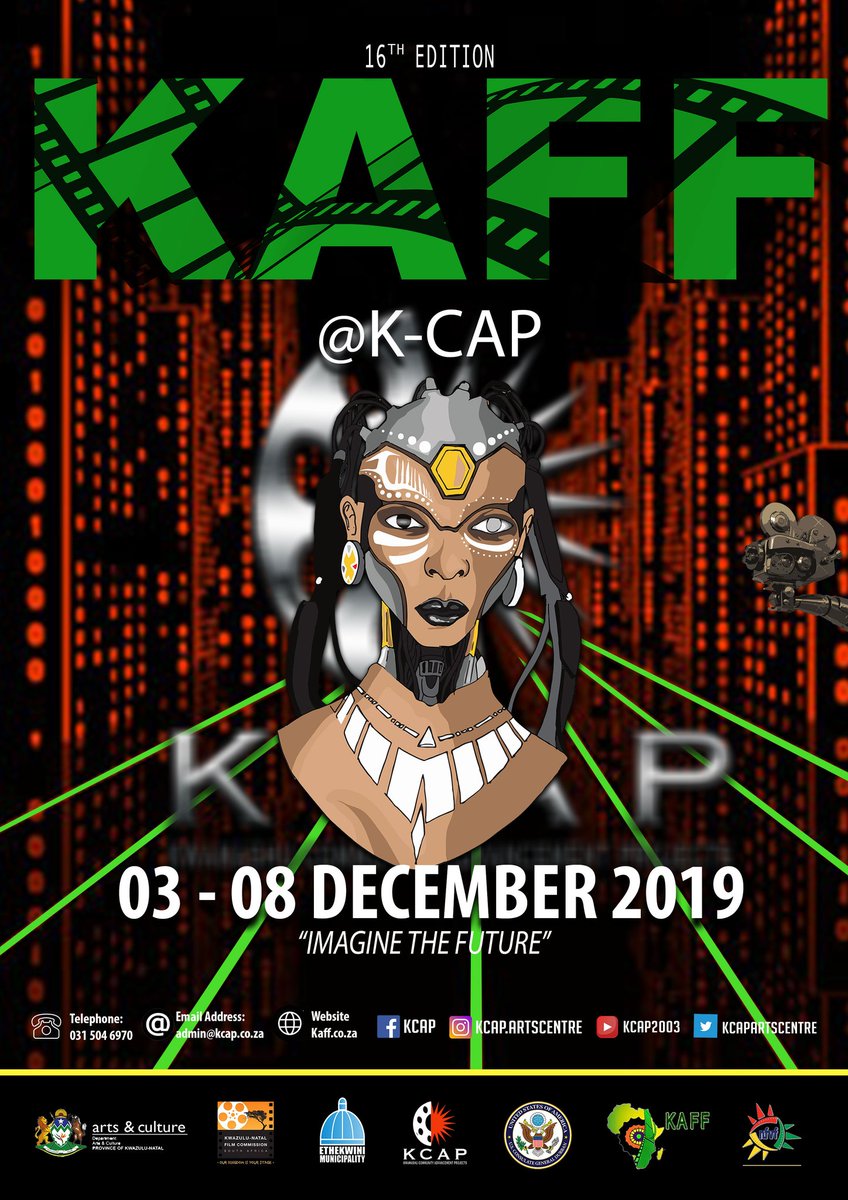 #KAFF2019 🎥🎭🎥 
Do join us as we celebrate our KwaZulu Natal African Film Festival 🎬🎞🎬  
•All screenings take place at 16h00
•All workshops start from 9h00

Feel free to contact us for any further details: 031 504 6970