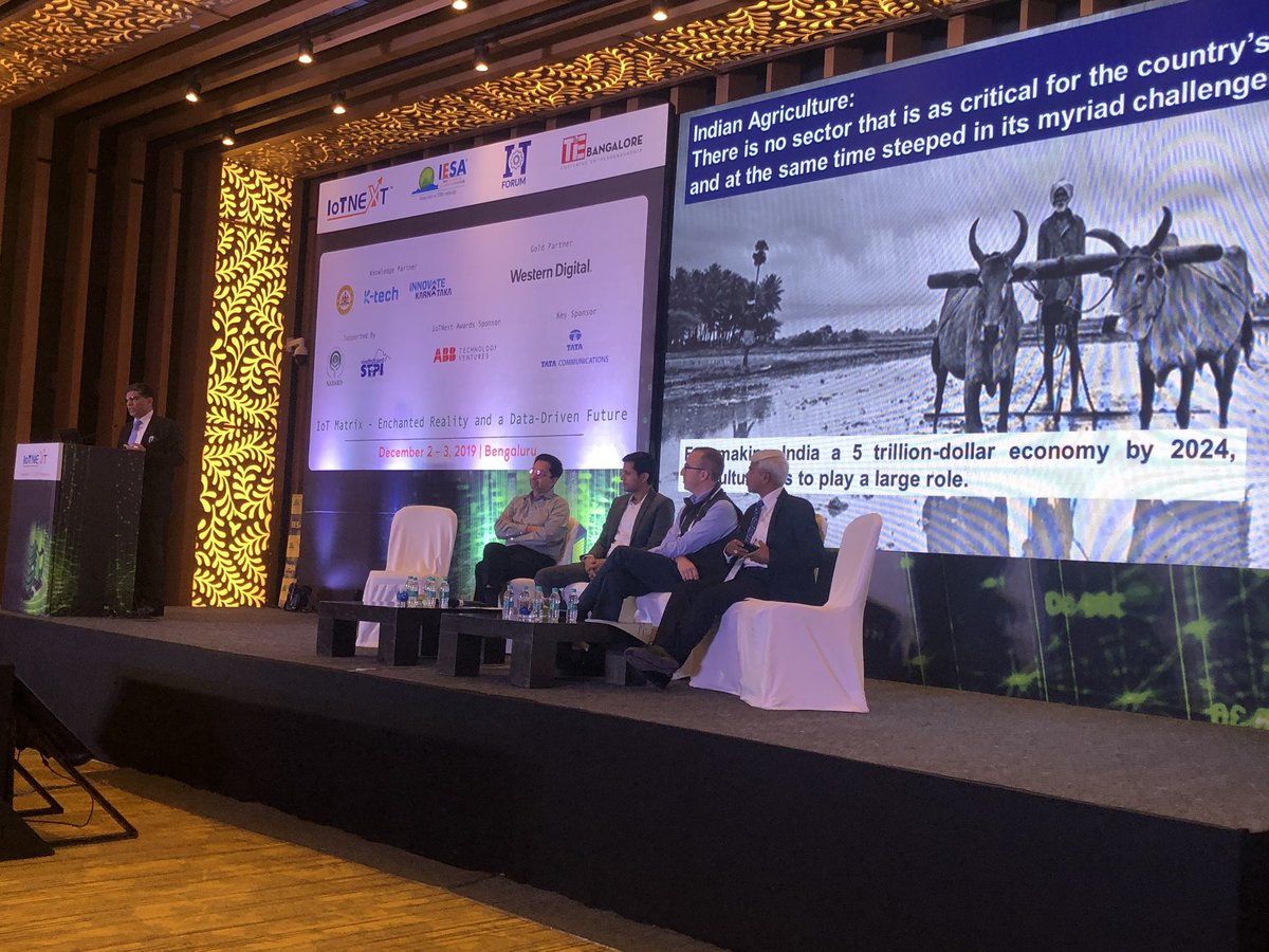 DeekshaShankar1's tweet photo. Catch Mr.Sanjiv Rangrass, Mr. Suryakumar, Mr. D Narain, Mr.Mark Kahn and Mr. Varun Prakash engage in an exciting panel regarding reimagine agriculture in India!
@TiEBangalore #IoTNext #IoTForIndia #RaiseIoTQuotient https://t.co/LNHWLPKmwR