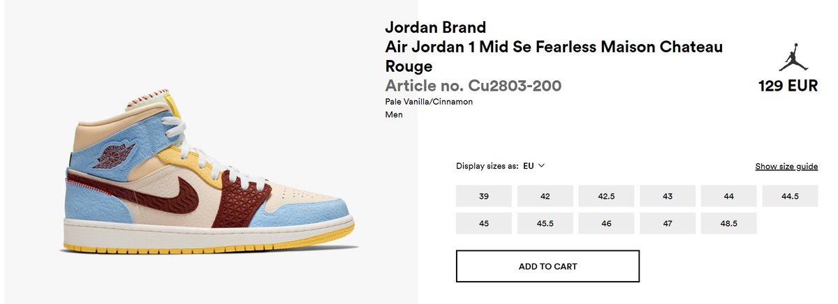 Sneaker Alerts By Frshsneaks The Air Jordan 1 Mid Se Fearless X Maison Chateau Rouge Dropped Via Sns T Co Nmfz7aj595 Hard To Cart