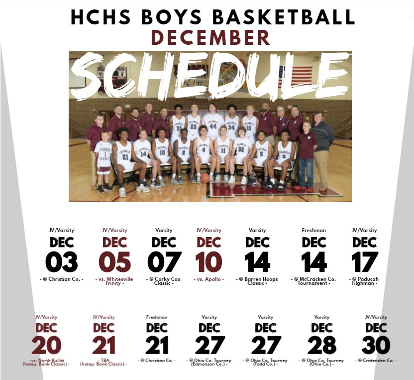 ColsBasketball's tweet photo. Check out our full Colonel Basketball December Schedule! We’re ready to play! 100/100 #BeTogether #BeDifferent #BeFearless https://t.co/vp2bdk1Suj