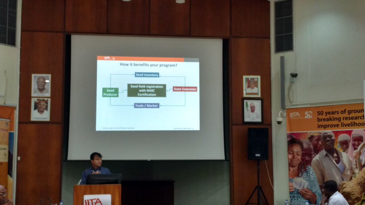 Dr. Lava Kumar, <a href="/l_lava/">Lava Kumar</a> making a presentation on Seed Tracker, features and use