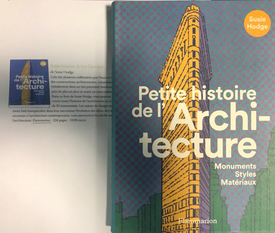 Ed_Flammarion's tweet photo. «Les enjeux de chaque monument font transparaître dans leur succession l’évolution des idées, des styles et des matériaux avec une clarté parfaite.» Retrouvez «Petite histoire de l’architecture» de @susie_hodge dans le magazine #MaisonChic.
En librairie ➡️https://t.co/Ve2eHFxmLY https://t.co/jpBJ4d1KTB