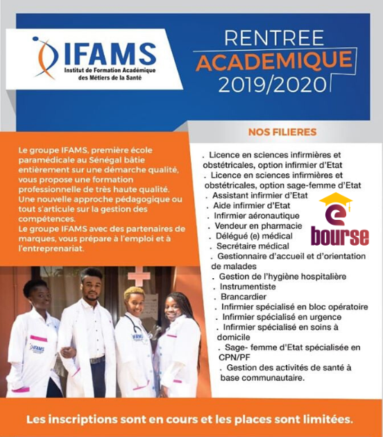 EbourseSN's tweet photo. 📌OFFRES DE BOURSES D'ETUDES
En partenariat avec Groupe Ifams Institut de Formation Académique des Métiers de la Santé
🔖Alors cliquer vite sur ce lien et faite votre demande de bourse d'étude
➡️➡️ https://t.co/oCmlbzh5CV
☎️ 77 846 55 53
#E_Bourse #Kebetu #Education #Formation https://t.co/fgp8B47B1q
