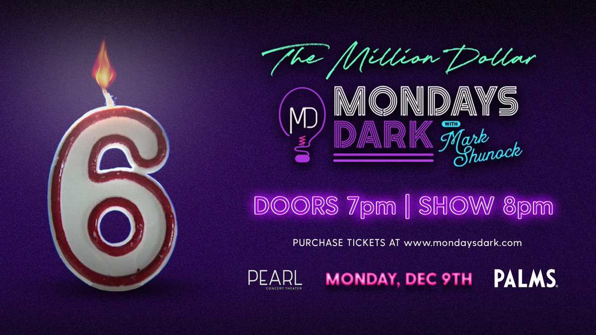 MarkShunock's tweet photo. One week from today! Get your tickets now: https://t.co/kCz9C7jKjq @mondays_dark @Palms #GivingAF #1MillionDollars #Vegas https://t.co/LcpnwlZJLM