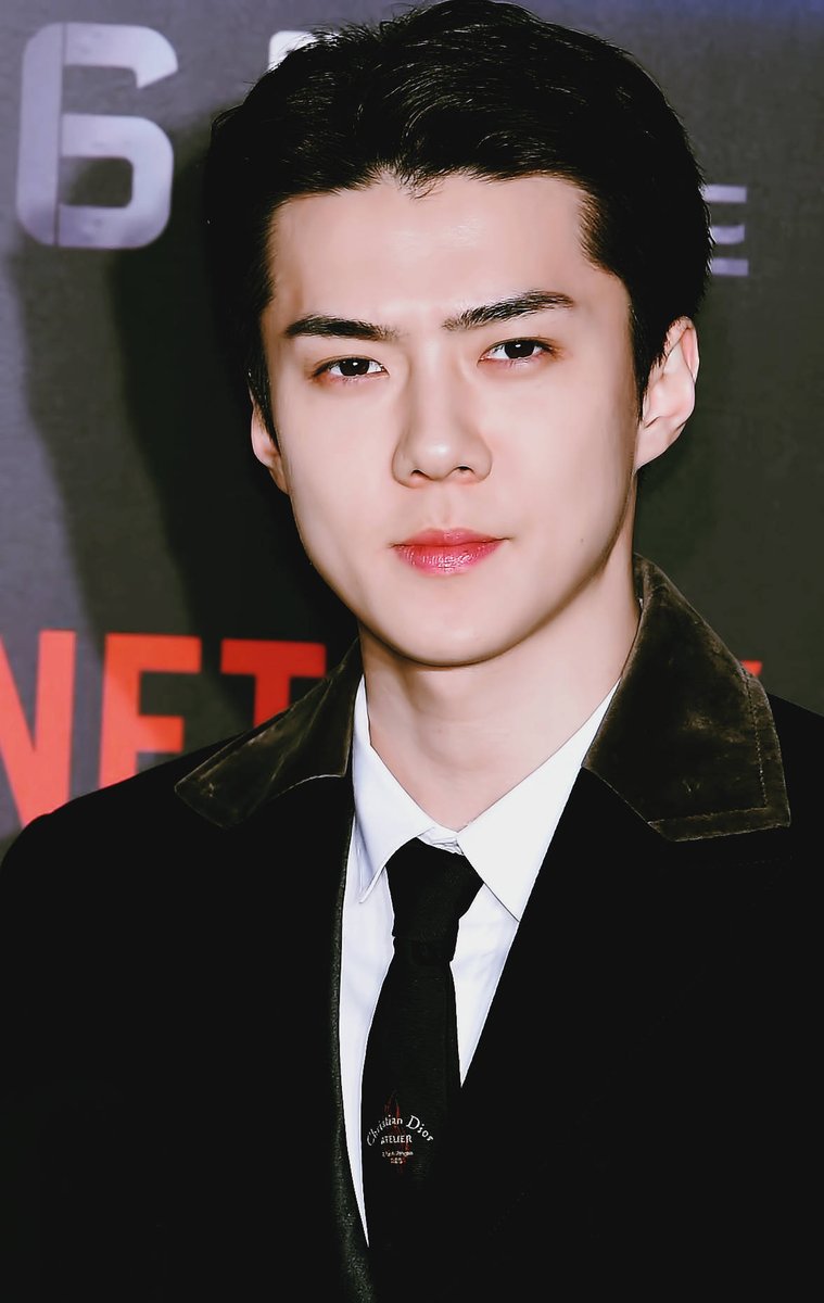 reveusehun's tweet photo. Once again, Sehun shooked southkorea's reporters with his beauty...

1. "Charismatic Eyes"
2. "Gentleman w/ a warm smile"
3. "Today is also full of handsomeness"
4. "Beautiful man w/ purifying eyes"
5. "Unbelievable Visual Beauty"

cont.
#세훈 #SEHUN #吴世勋 #6UndergroundxEXO https://t.co/7kvu6GQU2R