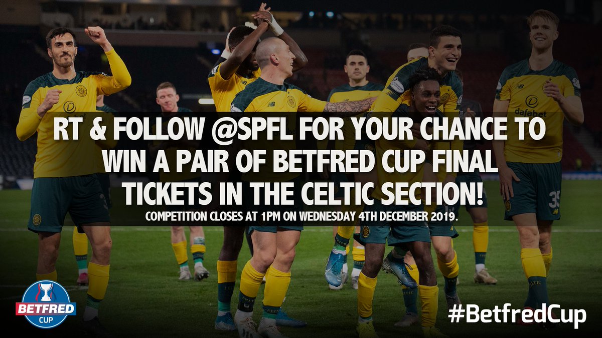 SPFL (@spfl) on Twitter photo π«β½ COMPETITION TIME!
We've got a pair of #BetfredCup Final tickets for <a href="/CelticFC/">Celtic Football Club</a> fans!
RT and follow for a chance to win! π«β½ COMPETITION TIME!
We've got a pair of #BetfredCup Final tickets for <a href="/CelticFC/">Celtic Football Club</a> fans!
RT and follow for a chance to win!