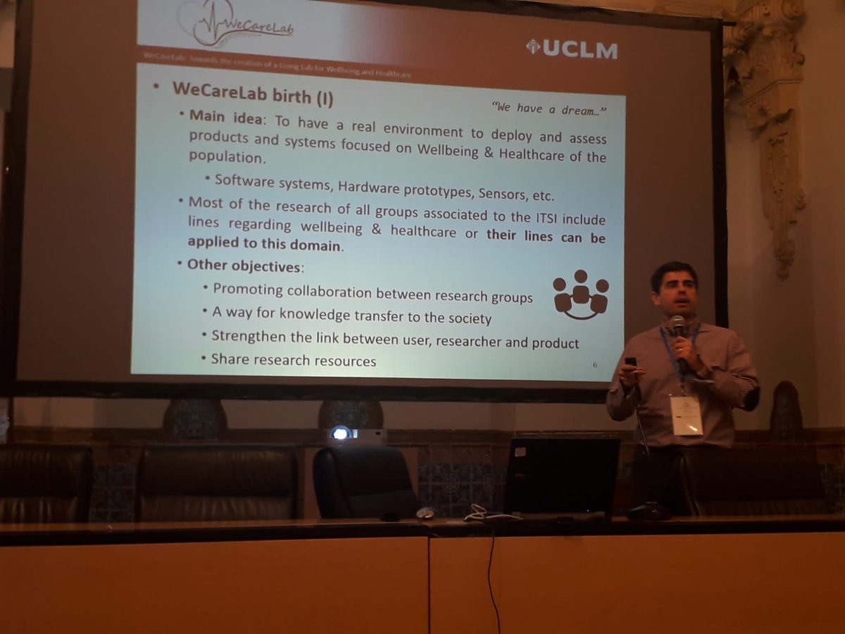 UCAmIIWAAL's tweet photo. @jesus_fontecha and @nachogrg from @esiuclm presented @WeCareLab_ITSI https://t.co/Sx3ovKWZKm