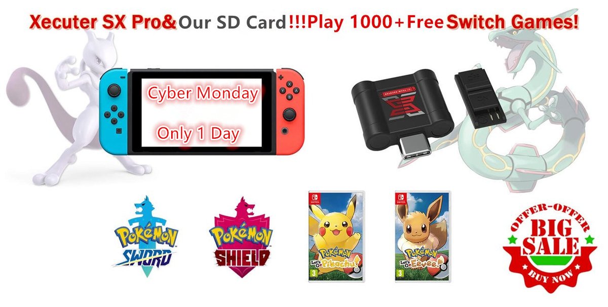switchcard3ds's tweet photo. Good News, you still have 1 Last Day on the Cyber Monday
(Exp: 12/02/19 in https://t.co/voMvTPY0MF)

(No Timebomb)R4i gold 3ds+: $19.88
(Instant Delivery)SX OS: $28.66
(USA/France Shipping)SX Pro: $46.99
#sxos #sxpro #CyberMondayDeals 
Anxchip offers SD Card with Free Switch Game https://t.co/f6pwZgVWSv
