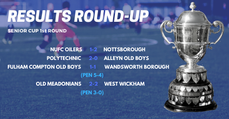 🏆SENIOR CUP🏆

This weekend the 1st Round for the Senior Cup took place!

Here are some of the standout results. 
⬇️