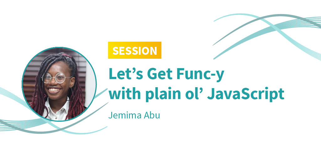 JavaScriptCon's tweet image. Jemima Abu (@Jemimaabu)'s talk will equip you to write #FunctionalCode with #Javascript and how it can be applied to your application to optimize performance. #immutability #state
Learn more about the session here >> ow.ly/H6eD50xp4Rm