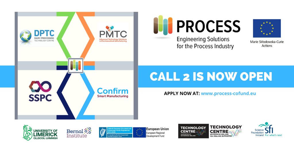 Industry-relevant postdoctoral fellowships now available in process engineering and advanced manufacturing.
Apply now at www.process-cofund. eu #processstartswithyou @scienceirel <a href="/Entirl/">Enterprise Ireland</a> <a href="/mariescurie_ire/">MarieS-Curie Ireland</a> <a href="/EuraxessIreland/">EURAXESS Ireland</a> <a href="/ChemicalSciUL/">Chemical Sciences UL</a> <a href="/jobsacuk/">jobsacuk</a> <a href="/Mariecurie_alum/">Marie Curie Alumni Association (MCAA)</a>