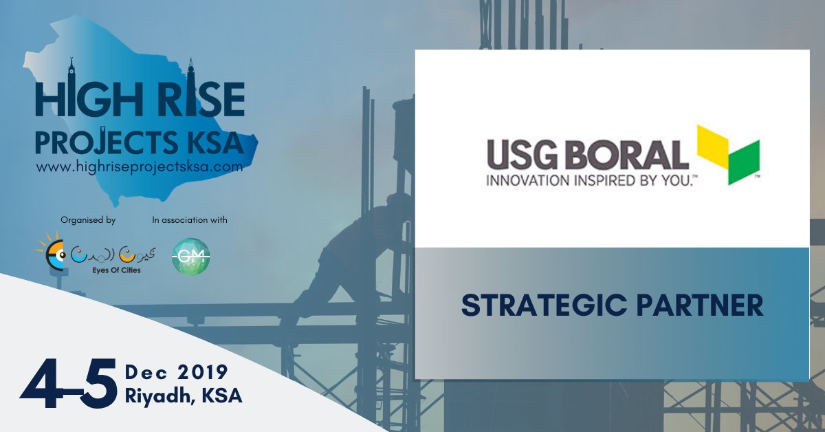 usg_me's tweet image. We&apos;re honored to be the strategic partner of @gmgroupdxb at the #HighRiseProjectsKSA Forum, which will bring together construction experts to discuss the best techniques &amp;amp; innovations to deliver world-class projects on time. 
Join us: highriseprojectsksa.com
#SaudiConstruction