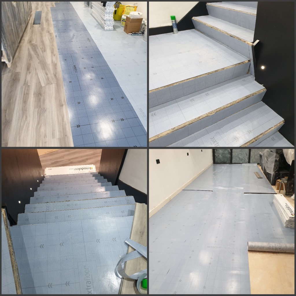 Qcarpets100's tweet photo. Recently fitted to a commercial property, Moduleo Select Classic Oak 24932 laid on Xtrafloor Flex Pro with new stair nosings. #quedgeleycarpets #LVT #commercial #moduleo #classicoak #xtrafloor #flexpro #nosings #morleys https://t.co/F4V0ifDI2D