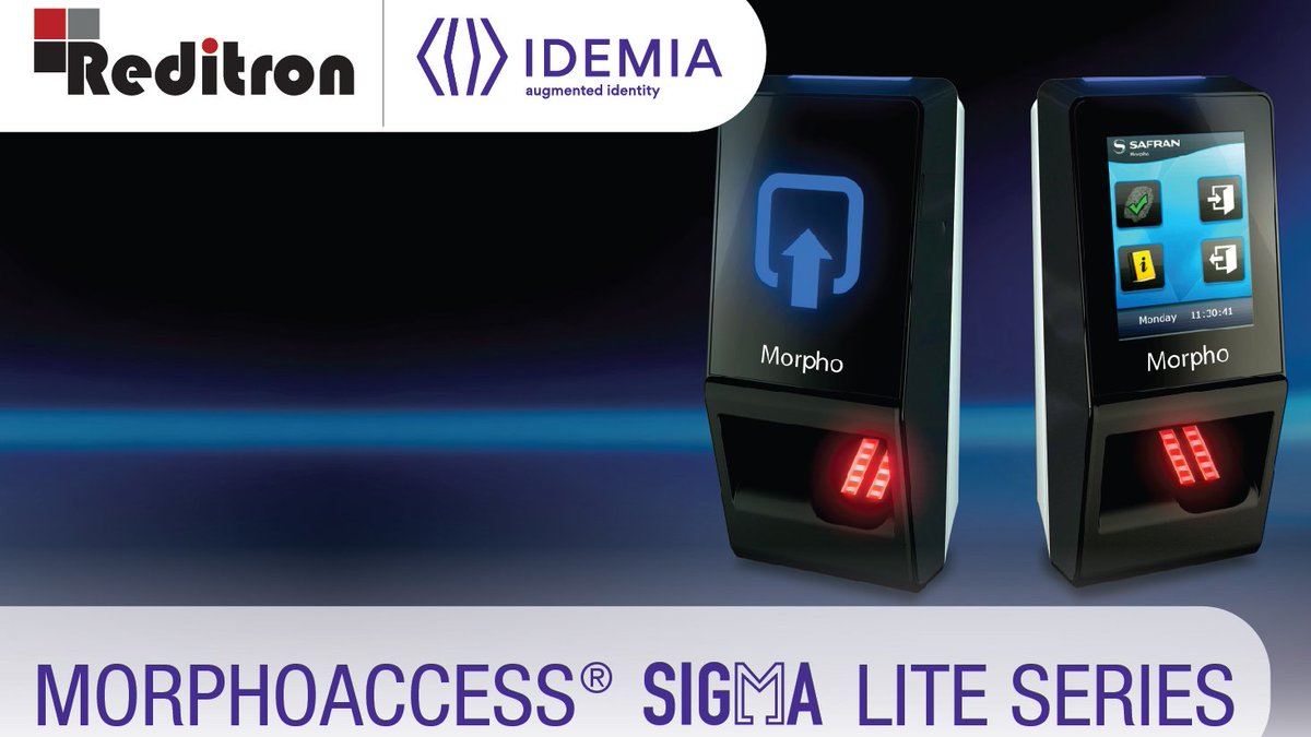 Reditron's tweet photo. Engineered with the same attention to detail and performance as their predecessor, the MorphoAccess® SIGMA Lite terminals are specifically designed to equip narrow mounting surfaces.

#Idemia #Reditron #Morphoaccess #SigmaLite  #BiometricReader #FingerPrintTechnology https://t.co/FFxqF0vmbY