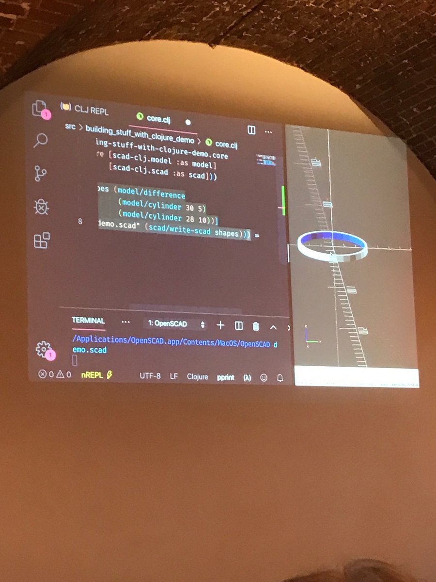 adwelly's tweet image. #reclojure 3D printing in Clojure
