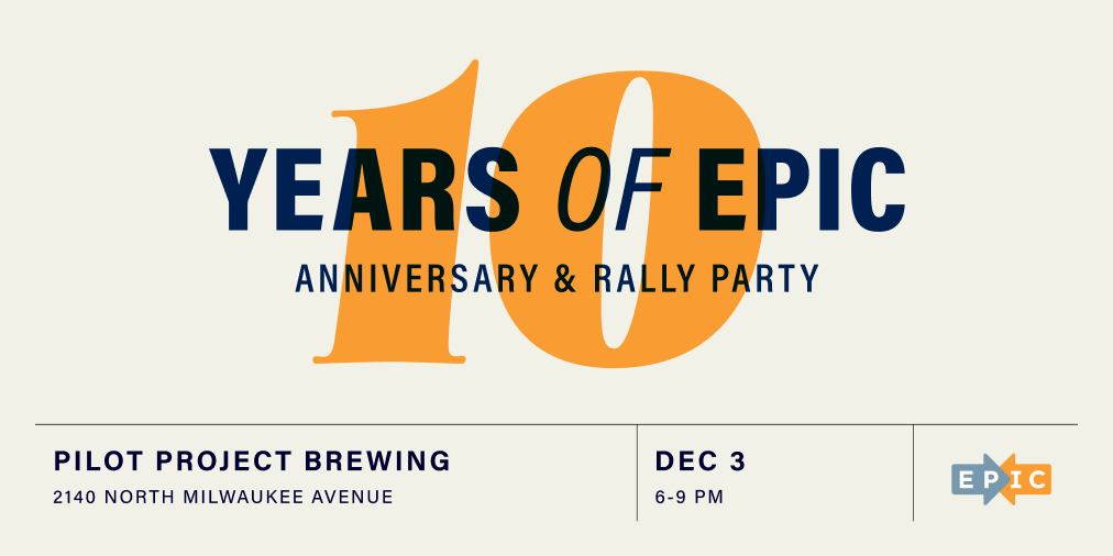 iamepic's tweet photo. Tomorrow is going to be EPIC! Join us on #GivingTuesday as we celebrate 10 years of the Chicago creative community giving back to make social change happen. https://t.co/Eg1LqorLbj https://t.co/LmQnHA6Kqd
