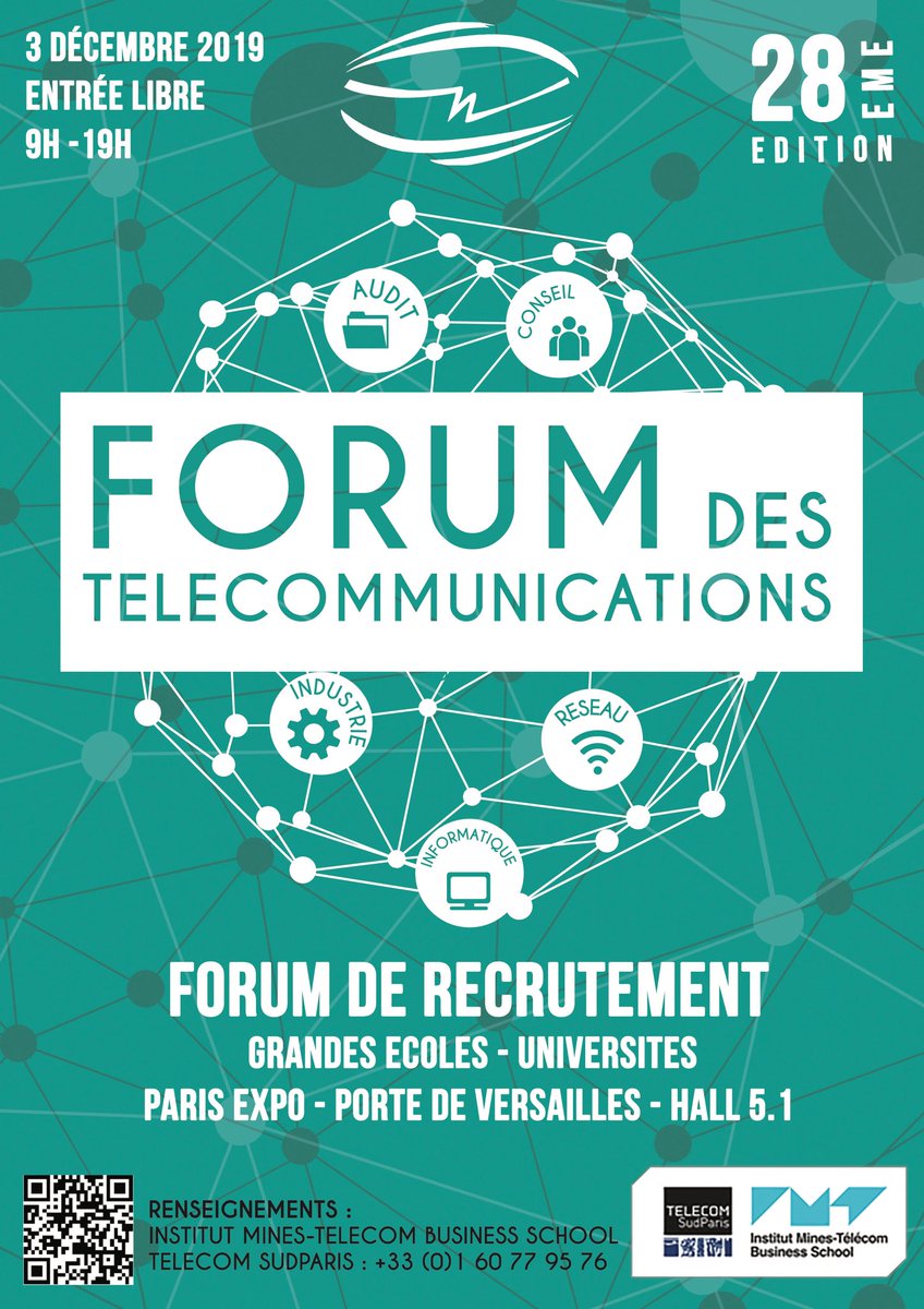 Concours_MT's tweet image. Come and tech a job ! @ForumTelecoms propose des offres de stages longs, courts, emplois et alternances dans de nombreux domaines : Audit, Conseil, Réseaux, Informatique, Finance, Industrie... RDV demain à Paris Expo de 9h à 19h ! #frenchtech #numerique #cybersécurité