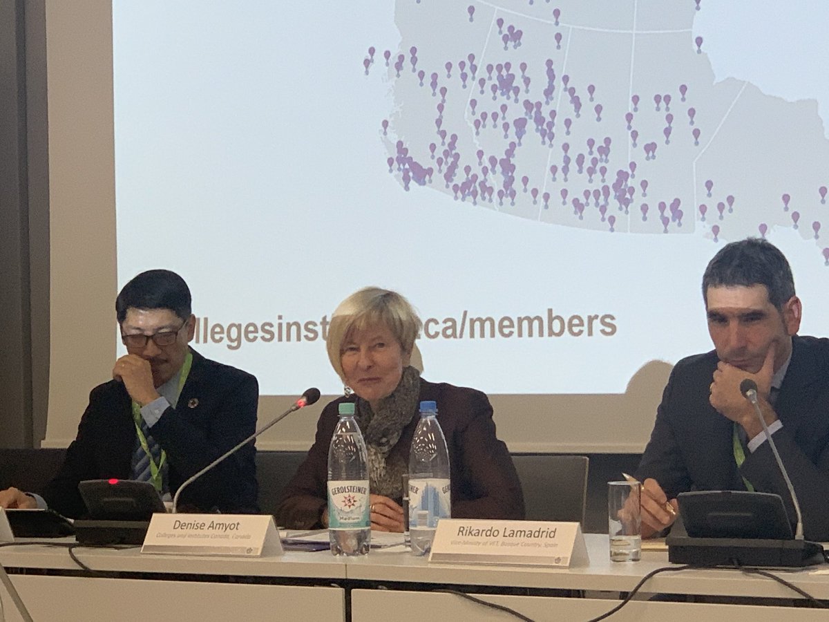 AfriTVETJournal's tweet image. “95% of Canadians live within 50kms of a college or institution and most Trainers are from Industy” Denise Amyot of Cican pointed out in Unevoc forum today . A lot to learn on expansion and industry Colabo in tvet.