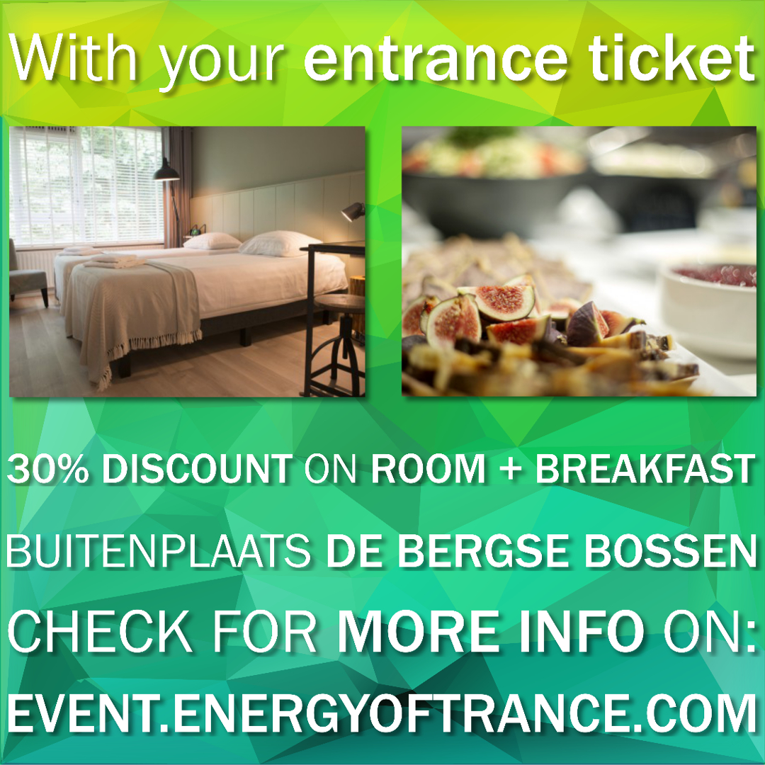 Come to "Energy of Trance On Stage! - Edition 2" and get discount on a hotel room and breakfast !!! More information: frontpage of event.energyoftrance.com