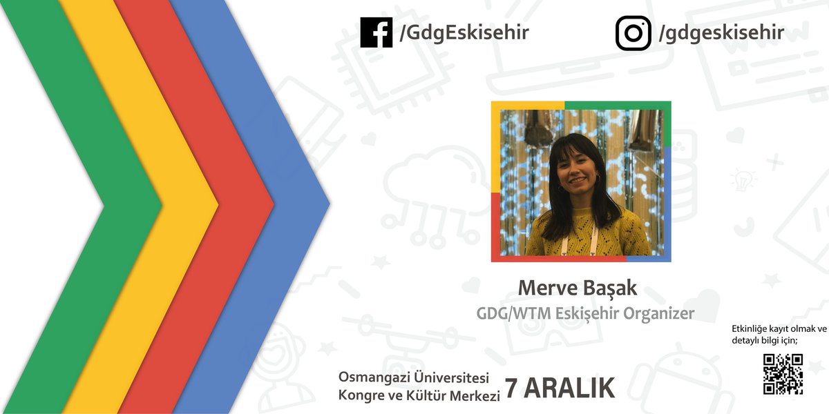 GdgEskisehir's tweet photo. GDG Eskişehir DevFest '19 'un bir sonraki konuşmacısı Gdg/Wtm Eskişehir ekibinden Merve Başak🚀🚀 @bsk_mrv "Hey Google Let's Build an Action" workshopı ile bizlerle olacak.🤩
👉🏻Etkinliğe kayıt olmak için : https://t.co/zTZuHafyBe
#gdg #gdgesk #dfesk #devfest19 #devfesteskisehir https://t.co/Swm15f7Z6l