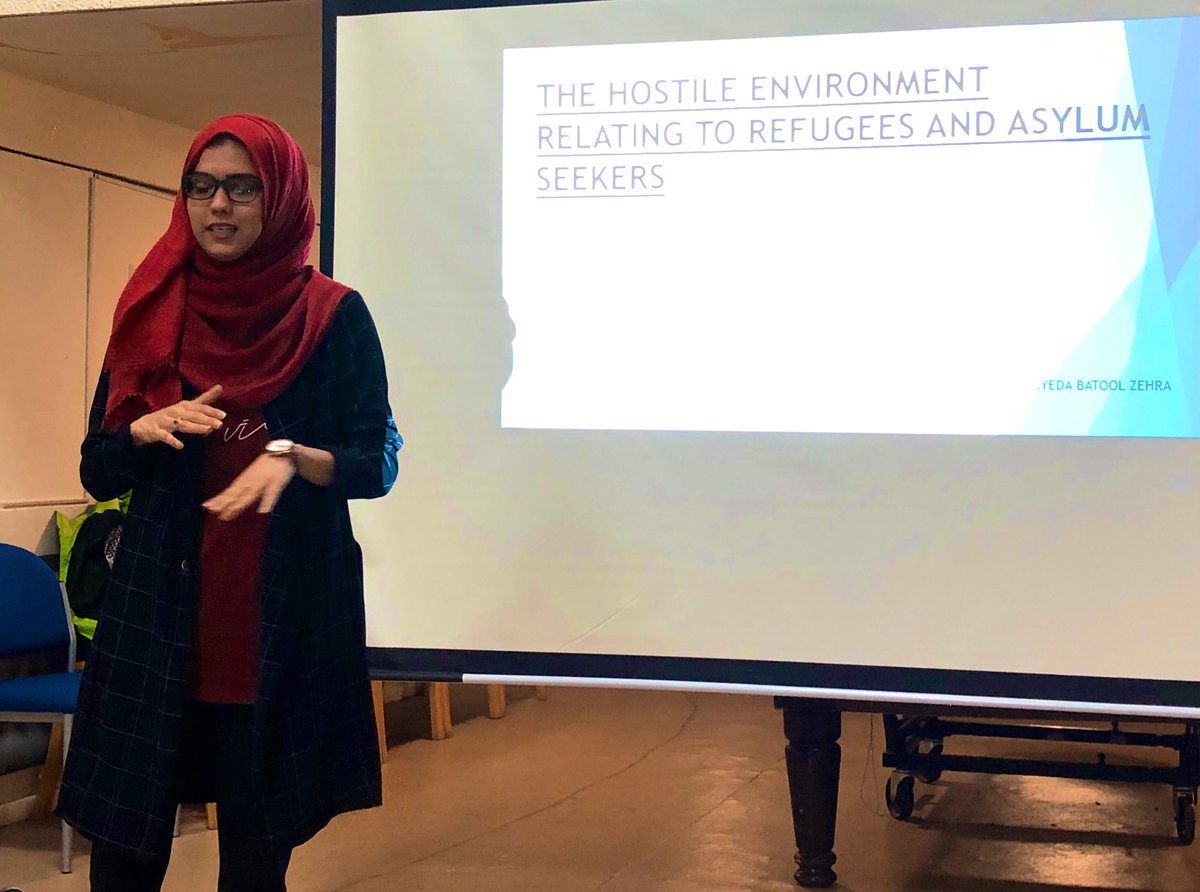 CymruPrecarity's tweet photo. And finally we hear from Batool, who came to the UK as an asylum seeker and has faced huge challenges to be recognised as a refugee, to claim basic rights, and to continue her studies #asylumjustice #hostileenvironment #wearetheyniversity #UCUStrikesBack @CardiffUCU https://t.co/PzwKwy5SqY