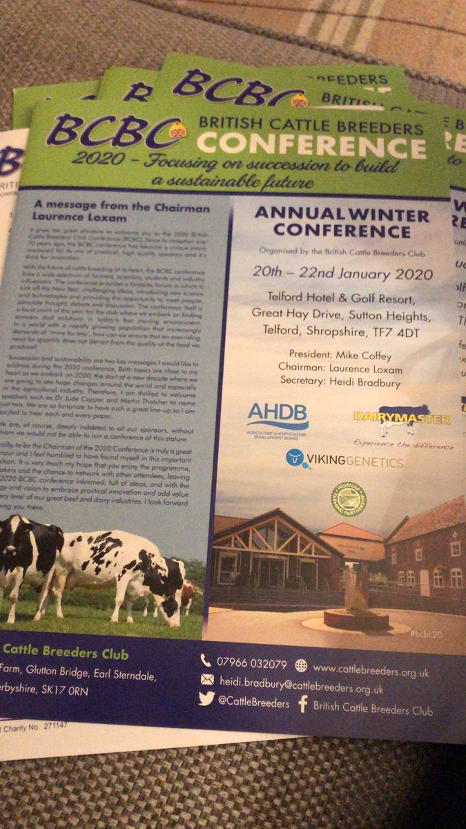 allaboutthecows's tweet photo. The British Cattle Breeders conference is taking place in Telford in January. A great conference for both commercial and pedigree breeders. Monday afternoon focussing on commercial #beefbreeding plans. Get yourselves booked on! #teambeef #teamdairy @CattleBreeders @NFUShrops https://t.co/fsCFkpBuBv
