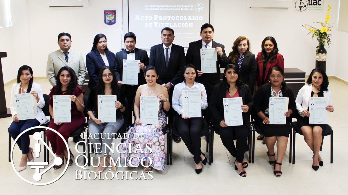 UAC_FCQB's tweet photo. En ceremonia efectuada en la sala de usos múltiples de @UAC_FCQB , se hizo entrega de actas de titulación protocolaria a nuevos profesionales de las licenciaturas de Químico Farmacéutico Biólogo, Ingeniero Bioquímico Ambiental y Licenciado en Ciencia y Tecnología de Alimentos. https://t.co/IvPDeGUzIv