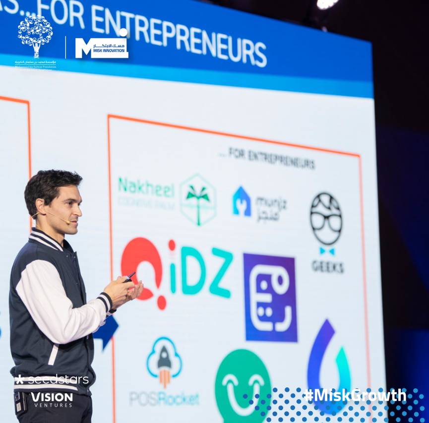 MiskEntrep's tweet photo. Charlie Graham Brown, CIO of @Seedstars, asserts that he once started at the grassroots level just as startups do: “We can share our learning and failures with these start-ups.”

#MiskGrowth https://t.co/r2l2FDZZJX