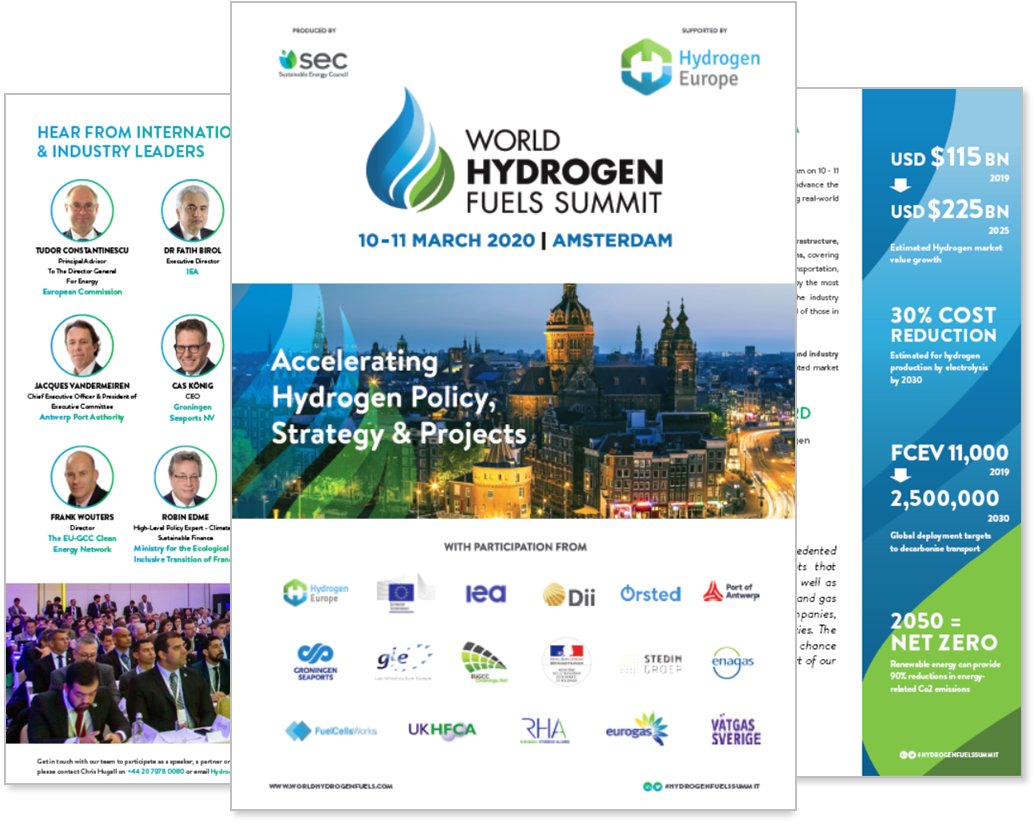 WorldHydrogenS's tweet photo. Join us in Amsterdam to meet w/ global hydrogen policy & industry leaders & together define a road map towards accelerated market activation.
View our Brochure for speakers, topics, networking & partnership opps.
https://t.co/axsuHnDzsW
#HydrogenFuelsSummit
#HydrogenFSummit https://t.co/gCKbNhRLmZ