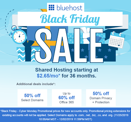 It's #CyberMonday and your last chance to snag these #deals. Take advantage of these #sales from #Bluehost. Check out these #BlackFridayDeals before they're gone.

bluehost.com/track/peachyan…

#blog #sale #BlackFriday #bloggers #selfhosted #hosting #WebHosting #webshost
