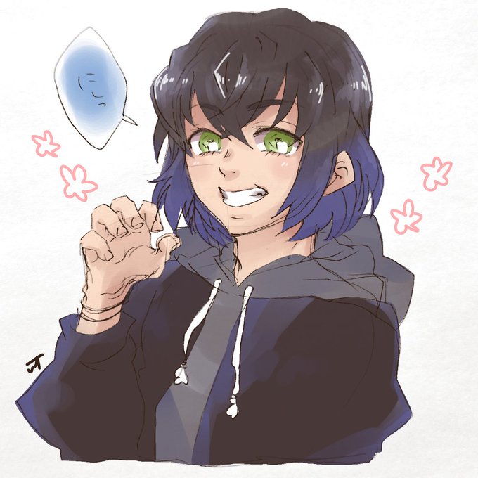 わたぬき⚖さんがTwitterに投稿した嘴平伊之助(鬼滅の刃)のイラスト。