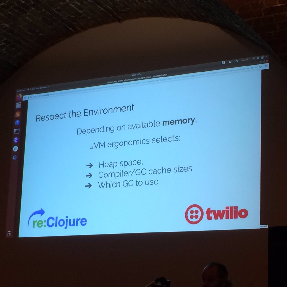 _3Jane's tweet image. JVM self-tunes (JVM ergonomics), selecting things like heap memory, which garbage collector to use. Environment properties are not constant in a containerised environment #reClojure