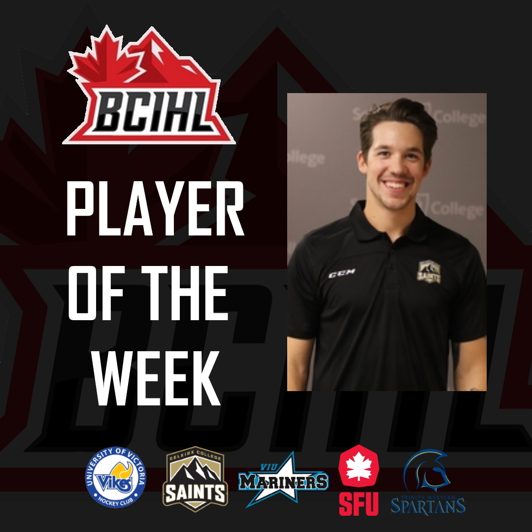 With two goals and two assists in two games for <a href="/SelkirkHockey/">Selkirk Men's Hockey</a>, defenceman Tristen Cross is the #BCIHL Player of the Week.

➡ bit.ly/2OHTaQi