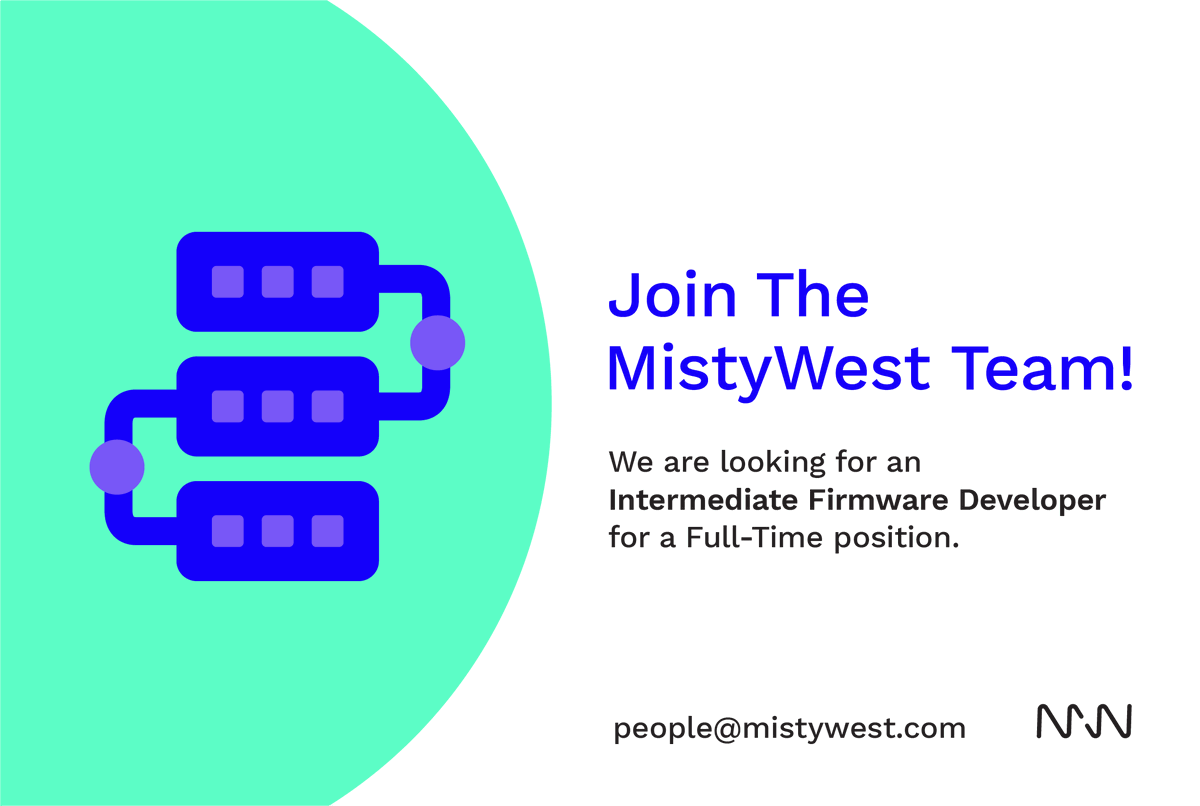 MistyWestYVR's tweet image. We're hiring an Intermediate #FirmwareDeveloper for a full-time position. If you see yourself as a mission-driven collaborator who loves solving hard problems, visit our Careers page to learn more about this opportunity. #BCTech #TechJob #FirmwareJob
mistywest.com/posts/careers/
