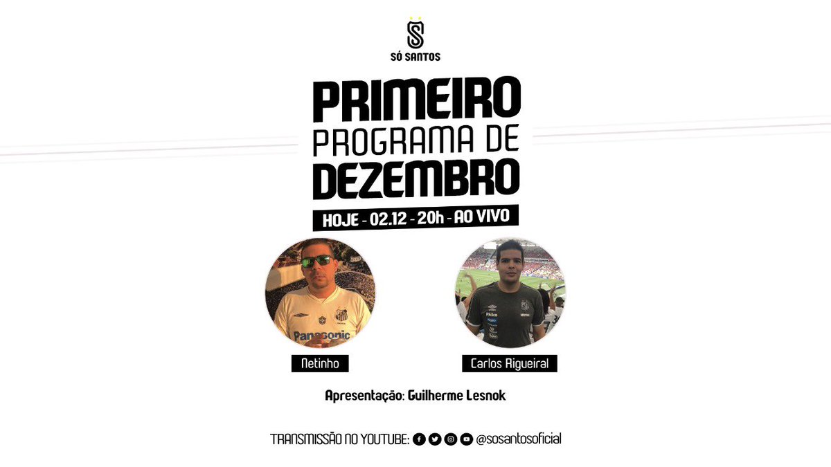 Reta final do campeonato Brasileiro e os próximos programas serão dedicados ao ano do Santos. Foi bom? Foi ruim? Vamos bater um papo ao vivo, às 20h, com transmissão no Youtube.