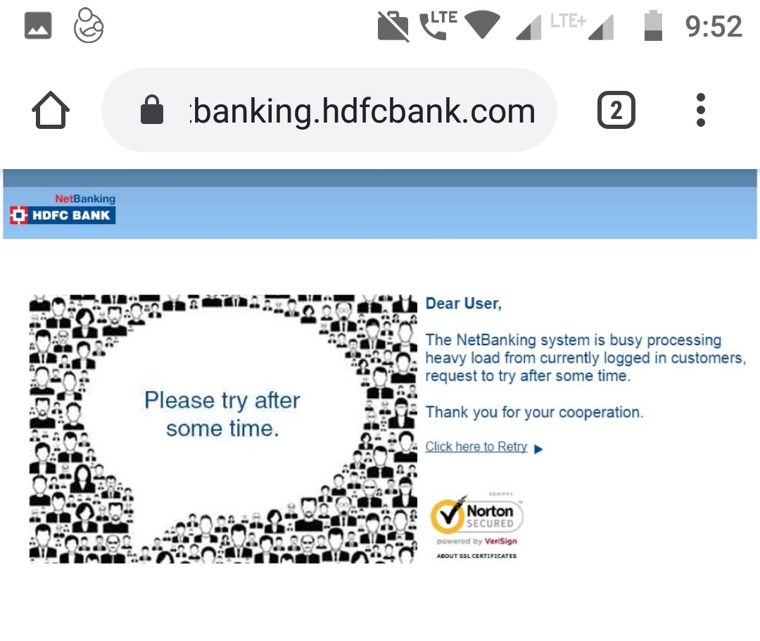 vasanth_pandian's tweet photo. #HDFCNetBanking down again! @HDFC_Bank @HDFCBank_Cares losing its reliability. https://t.co/CGsysXYJ7I