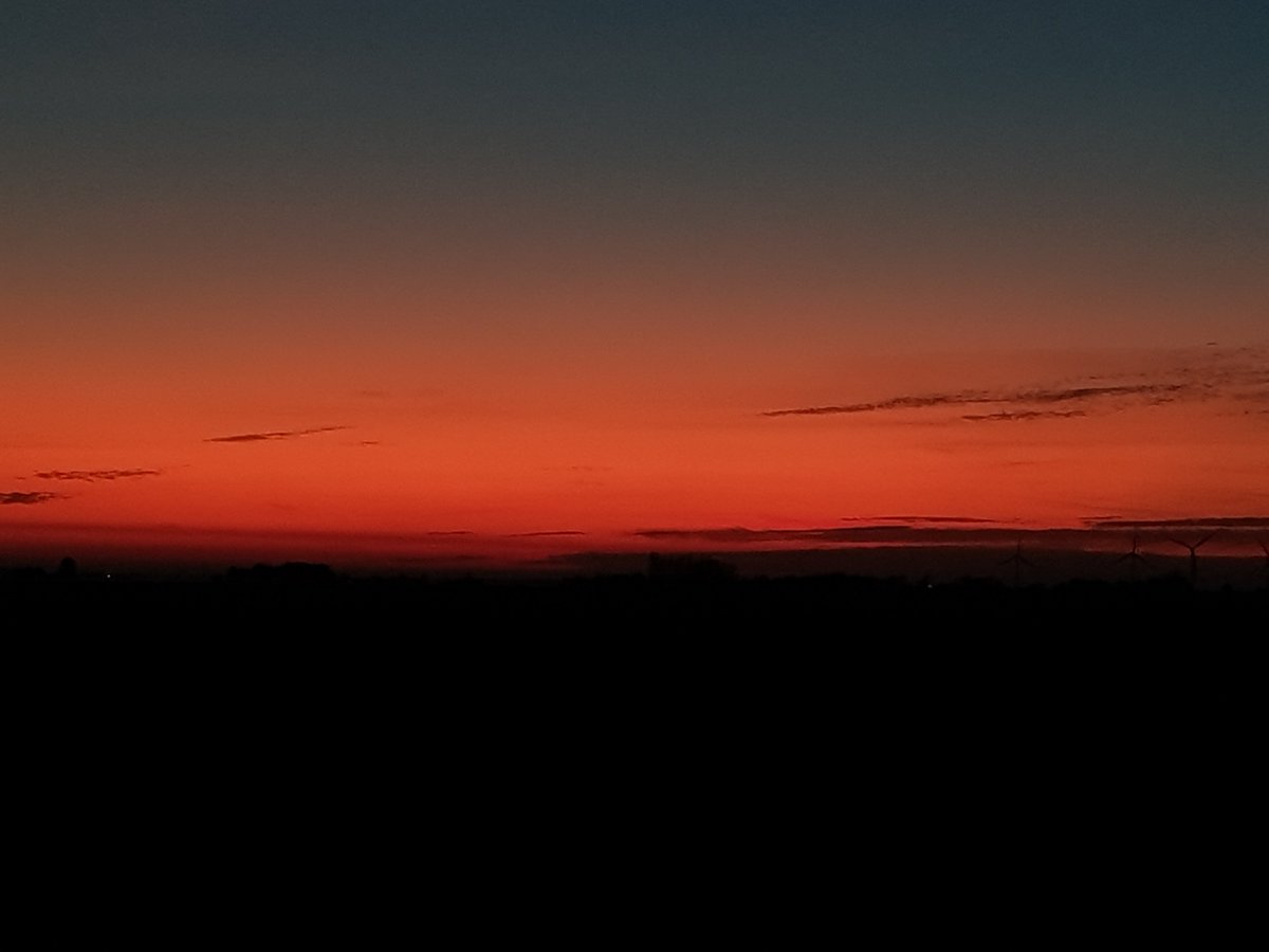 What an amazing blood sky over the fens this evening.