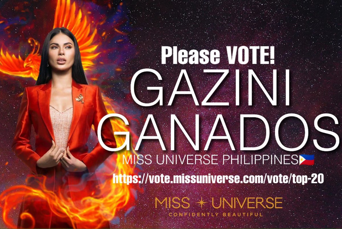 Mga kababayan ko bayanihan na ulit tayo para kay Miss Philippines Gazini Ganados at iboto natin siya para makapasok sa Top 20. I'm sure alam niyo na sino mga kapitbahay ang boboto din ng wagas. Kaya vote na po! 🇵🇭❤️🙏🏻